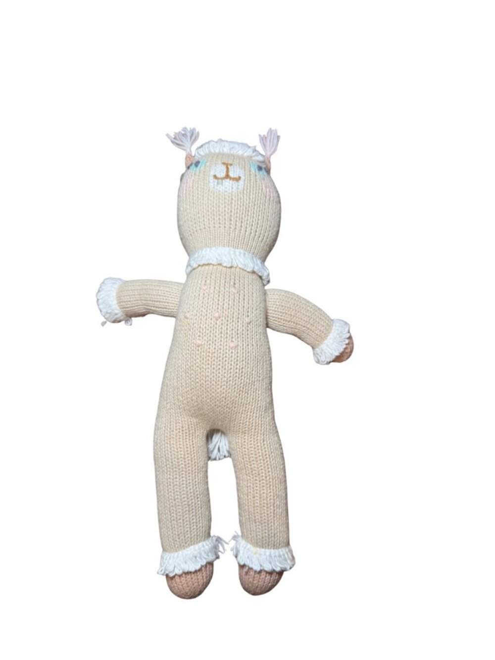 blabla Cream Llama Alpaca Doll 14 Inch Knit Plush